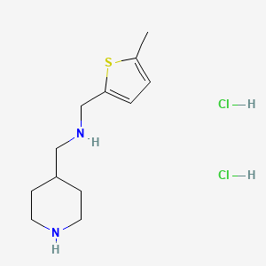 molecular formula C12H22Cl2N2S B4849050 [(5-methyl-2-thienyl)methyl](4-piperidinylmethyl)amine dihydrochloride 