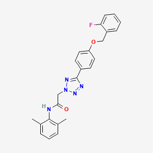 molecular formula C24H22FN5O2 B4849063 N-(2,6-dimethylphenyl)-2-(5-{4-[(2-fluorobenzyl)oxy]phenyl}-2H-tetrazol-2-yl)acetamide 