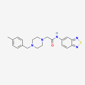 molecular formula C20H23N5OS B4849080 N-2,1,3-benzothiadiazol-5-yl-2-[4-(4-methylbenzyl)-1-piperazinyl]acetamide 