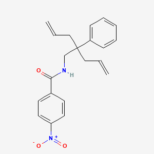 molecular formula C21H22N2O3 B4849086 N-(2-allyl-2-phenyl-4-penten-1-yl)-4-nitrobenzamide 