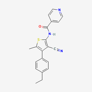 molecular formula C20H17N3OS B4849097 N-[3-cyano-4-(4-ethylphenyl)-5-methyl-2-thienyl]isonicotinamide 