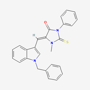 5-[(1-benzyl-1H-indol-3-yl)methylene]-1-methyl-3-phenyl-2-thioxo-4-imidazolidinone