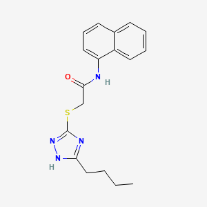 molecular formula C18H20N4OS B4849114 2-[(5-butyl-4H-1,2,4-triazol-3-yl)thio]-N-1-naphthylacetamide 
