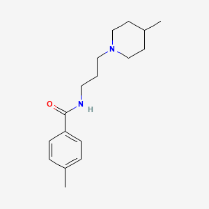 4-methyl-N-[3-(4-methyl-1-piperidinyl)propyl]benzamide