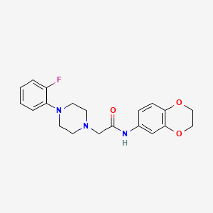 molecular formula C20H22FN3O3 B4849191 N-(2,3-dihydro-1,4-benzodioxin-6-yl)-2-[4-(2-fluorophenyl)-1-piperazinyl]acetamide 
