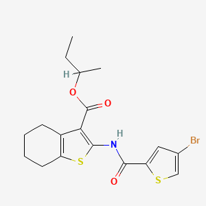 molecular formula C18H20BrNO3S2 B4849197 sec-butyl 2-{[(4-bromo-2-thienyl)carbonyl]amino}-4,5,6,7-tetrahydro-1-benzothiophene-3-carboxylate 