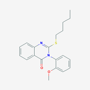 molecular formula C20H22N2O2S B4849224 3-(2-methoxyphenyl)-2-(pentylthio)-4(3H)-quinazolinone 