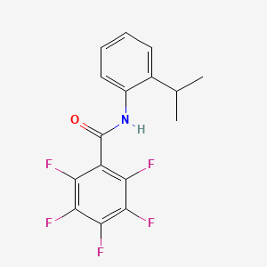 molecular formula C16H12F5NO B4849229 2,3,4,5,6-pentafluoro-N-(2-isopropylphenyl)benzamide 