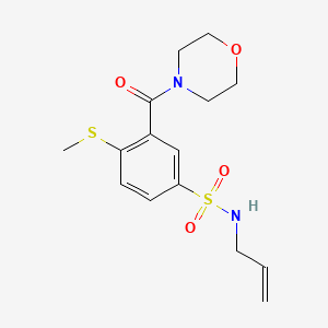molecular formula C15H20N2O4S2 B4849236 N-allyl-4-(methylthio)-3-(4-morpholinylcarbonyl)benzenesulfonamide 