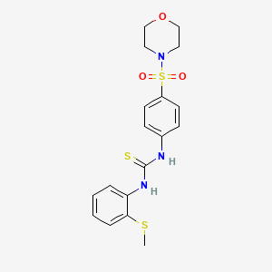 molecular formula C18H21N3O3S3 B4849246 N-[2-(methylthio)phenyl]-N'-[4-(4-morpholinylsulfonyl)phenyl]thiourea 