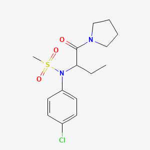 N-(4-chlorophenyl)-N-[1-(1-pyrrolidinylcarbonyl)propyl]methanesulfonamide