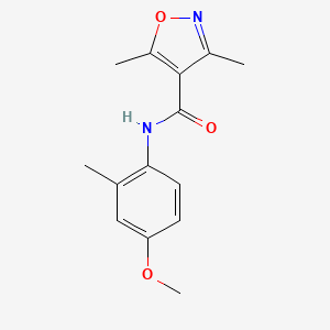 molecular formula C14H16N2O3 B4849261 N-(4-methoxy-2-methylphenyl)-3,5-dimethyl-4-isoxazolecarboxamide 