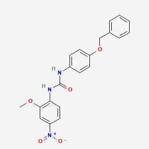 molecular formula C21H19N3O5 B4849327 N-[4-(benzyloxy)phenyl]-N'-(2-methoxy-4-nitrophenyl)urea 