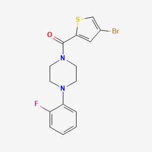 molecular formula C15H14BrFN2OS B4849331 1-[(4-bromo-2-thienyl)carbonyl]-4-(2-fluorophenyl)piperazine 