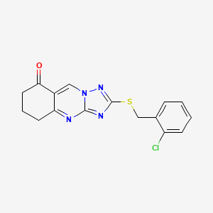 molecular formula C16H13ClN4OS B4849389 2-[(2-chlorobenzyl)thio]-6,7-dihydro[1,2,4]triazolo[5,1-b]quinazolin-8(5H)-one 