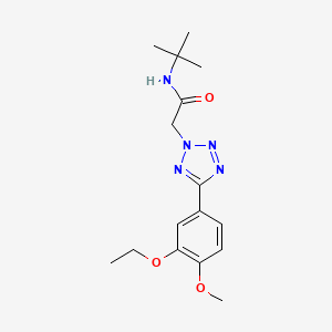 molecular formula C16H23N5O3 B4849417 N-(tert-butyl)-2-[5-(3-ethoxy-4-methoxyphenyl)-2H-tetrazol-2-yl]acetamide 