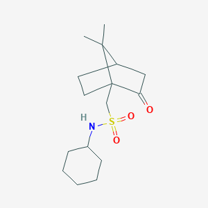 molecular formula C16H27NO3S B484942 N-cyclohexyl(7,7-dimethyl-2-oxobicyclo[2.2.1]hept-1-yl)methanesulfonamide CAS No. 443296-39-7