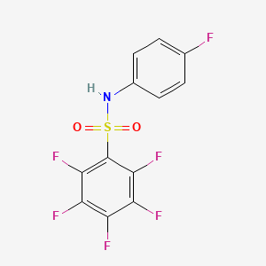 molecular formula C12H5F6NO2S B4849433 2,3,4,5,6-pentafluoro-N-(4-fluorophenyl)benzenesulfonamide 