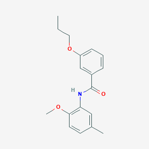 molecular formula C18H21NO3 B4849452 N-(2-methoxy-5-methylphenyl)-3-propoxybenzamide 