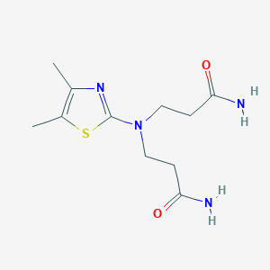 molecular formula C11H18N4O2S B4849462 3,3'-[(4,5-dimethyl-1,3-thiazol-2-yl)imino]dipropanamide 