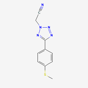 molecular formula C10H9N5S B4849469 {5-[4-(methylthio)phenyl]-2H-tetrazol-2-yl}acetonitrile 