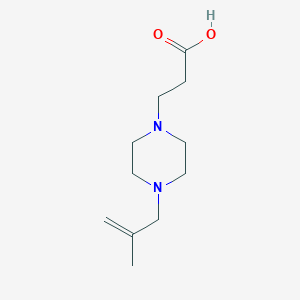 molecular formula C11H20N2O2 B4849478 3-[4-(2-methyl-2-propen-1-yl)-1-piperazinyl]propanoic acid 