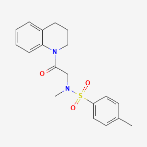 molecular formula C19H22N2O3S B4849485 N-[2-(3,4-dihydro-1(2H)-quinolinyl)-2-oxoethyl]-N,4-dimethylbenzenesulfonamide 