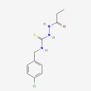 molecular formula C11H14ClN3OS B4849511 N-(4-chlorobenzyl)-2-propionylhydrazinecarbothioamide 