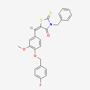 3-benzyl-5-{4-[(4-fluorobenzyl)oxy]-3-methoxybenzylidene}-2-thioxo-1,3-thiazolidin-4-one