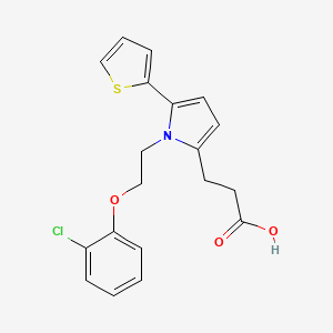 molecular formula C19H18ClNO3S B4849539 3-[1-[2-(2-chlorophenoxy)ethyl]-5-(2-thienyl)-1H-pyrrol-2-yl]propanoic acid 