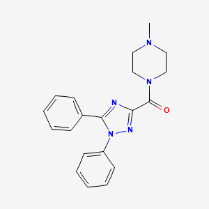 molecular formula C20H21N5O B4849562 1-[(1,5-diphenyl-1H-1,2,4-triazol-3-yl)carbonyl]-4-methylpiperazine 