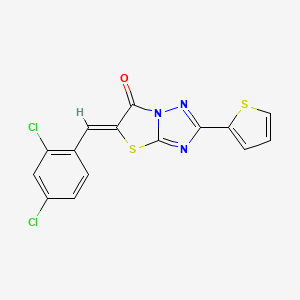 molecular formula C15H7Cl2N3OS2 B4849575 5-(2,4-dichlorobenzylidene)-2-(2-thienyl)[1,3]thiazolo[3,2-b][1,2,4]triazol-6(5H)-one 