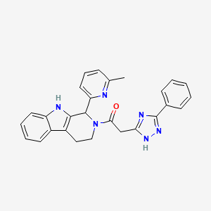 molecular formula C27H24N6O B4849593 1-(6-methyl-2-pyridinyl)-2-[(5-phenyl-4H-1,2,4-triazol-3-yl)acetyl]-2,3,4,9-tetrahydro-1H-beta-carboline 