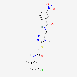 molecular formula C20H19ClN6O4S B4849629 N-{[5-({2-[(5-chloro-2-methylphenyl)amino]-2-oxoethyl}thio)-4-methyl-4H-1,2,4-triazol-3-yl]methyl}-3-nitrobenzamide 
