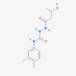 molecular formula C13H19N3O3 B4849646 N-(3,4-dimethylphenyl)-2-(3-hydroxybutanoyl)hydrazinecarboxamide 