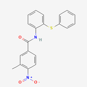 molecular formula C20H16N2O3S B4849655 3-methyl-4-nitro-N-[2-(phenylthio)phenyl]benzamide 