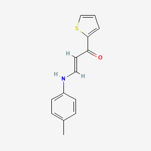 molecular formula C14H13NOS B4849696 3-[(4-methylphenyl)amino]-1-(2-thienyl)-2-propen-1-one 