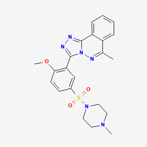 molecular formula C22H24N6O3S B4849700 3-{2-methoxy-5-[(4-methyl-1-piperazinyl)sulfonyl]phenyl}-6-methyl[1,2,4]triazolo[3,4-a]phthalazine 