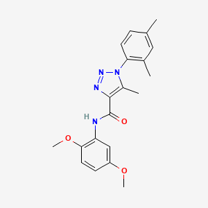 molecular formula C20H22N4O3 B4849712 N-(2,5-dimethoxyphenyl)-1-(2,4-dimethylphenyl)-5-methyl-1H-1,2,3-triazole-4-carboxamide 