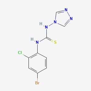 molecular formula C9H7BrClN5S B4849714 N-(4-bromo-2-chlorophenyl)-N'-4H-1,2,4-triazol-4-ylthiourea 