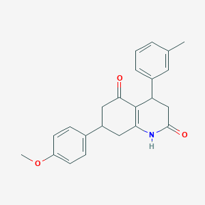 7-(4-methoxyphenyl)-4-(3-methylphenyl)-4,6,7,8-tetrahydro-2,5(1H,3H)-quinolinedione