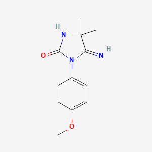 molecular formula C12H15N3O2 B4849722 5-imino-1-(4-methoxyphenyl)-4,4-dimethyl-2-imidazolidinone 