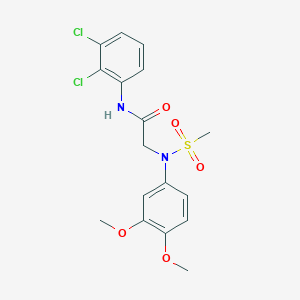 molecular formula C17H18Cl2N2O5S B4849729 N~1~-(2,3-dichlorophenyl)-N~2~-(3,4-dimethoxyphenyl)-N~2~-(methylsulfonyl)glycinamide 