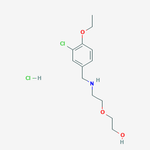 molecular formula C13H21Cl2NO3 B4849733 2-{2-[(3-chloro-4-ethoxybenzyl)amino]ethoxy}ethanol hydrochloride 