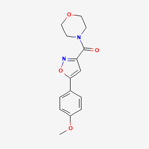 molecular formula C15H16N2O4 B4849737 4-{[5-(4-methoxyphenyl)-3-isoxazolyl]carbonyl}morpholine 
