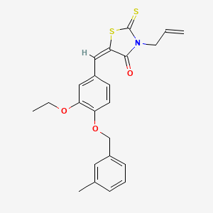 molecular formula C23H23NO3S2 B4849771 3-allyl-5-{3-ethoxy-4-[(3-methylbenzyl)oxy]benzylidene}-2-thioxo-1,3-thiazolidin-4-one 