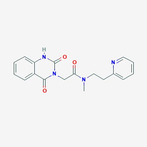 molecular formula C18H18N4O3 B4849781 2-(2,4-dioxo-1,4-dihydro-3(2H)-quinazolinyl)-N-methyl-N-[2-(2-pyridinyl)ethyl]acetamide 