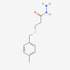 molecular formula C11H16N2OS B4849785 3-[(4-methylbenzyl)thio]propanohydrazide 