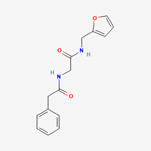 molecular formula C15H16N2O3 B4849790 N~1~-(2-furylmethyl)-N~2~-(phenylacetyl)glycinamide 