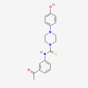 molecular formula C19H21N3O2S B4849792 N-(3-acetylphenyl)-4-(4-hydroxyphenyl)-1-piperazinecarbothioamide 